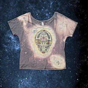 Flower Alien Sugar Skull Graphic Tee